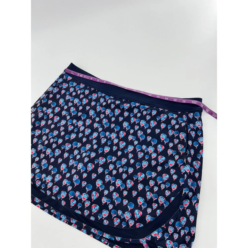 PGA TOUR Women Navy Hot Air Balloon Novelty Print Pull On Golf Skort Skirt XL